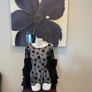 Black Bell Sleeve Top